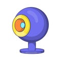 Webcam icon in cartoon style Royalty Free Stock Photo