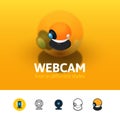 Webcam icon in different style Royalty Free Stock Photo