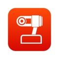 Webcam icon digital red Royalty Free Stock Photo