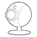 Webcam icon, isometric 3d style Royalty Free Stock Photo