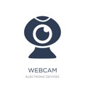 Webcam icon. Trendy flat vector Webcam icon on white background Royalty Free Stock Photo