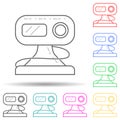 Webcam multi color style icon. Simple thin line, outline vector of media icons for ui and ux, website or mobile application Royalty Free Stock Photo