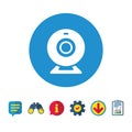 Webcam sign icon. Web video chat symbol. Royalty Free Stock Photo