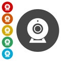 Webcam sign icon. Web video chat symbol. Royalty Free Stock Photo