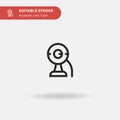 Webcam Simple vector icon. Illustration symbol design template for web mobile UI element. Perfect color modern pictogram on