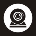 Webcam single icon. Web video chat symbol. Camera chat. Royalty Free Stock Photo