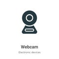 Webcam vector icon on white background. Flat vector webcam icon symbol sign from modern electronic devices collection for mobile