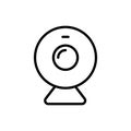 Webcamera outline vector icon