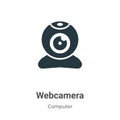 Webcamera vector icon on white background. Flat vector webcamera icon symbol sign from modern computer collection for mobile