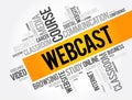 Webcast word cloud collage, business concept Royalty Free Stock Photo