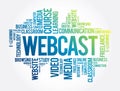 Webcast word cloud collage, business concept background Royalty Free Stock Photo