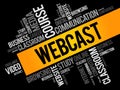 Webcast word cloud collage Royalty Free Stock Photo