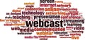 Webcast word cloud Royalty Free Stock Photo