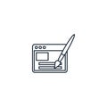 Webdesign creative icon. line multicolored illustration. From SEO Royalty Free Stock Photo