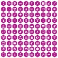 100 webdesign icons hexagon violet