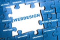 Webdesign puzzle Royalty Free Stock Photo