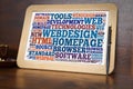 Webdesign word cloud Royalty Free Stock Photo