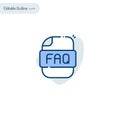 WebFAQ document, Digital information, Frequently asked questions, Support services, Report icon, File icon, office application, Ed