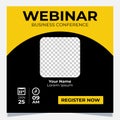 Webinar meeting invite design template.