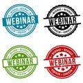 Webinar badge stamp collection. webinar seals isolated on white