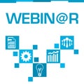 Webinar Blue Squares Symbols Royalty Free Stock Photo