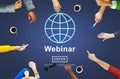 Webinar Cloud Online Technology Webcast Concept Royalty Free Stock Photo