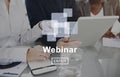 Webinar Cloud Online Technology Webcast Concept Royalty Free Stock Photo