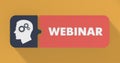 Webinar Concept in Flat Design. Royalty Free Stock Photo