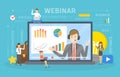 Webinar concept illustration Royalty Free Stock Photo