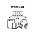 Webinar Course Vector Concept Black Illustration