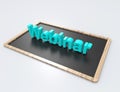 Webinar 3d word concept with chalkboard Royalty Free Stock Photo