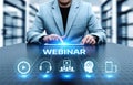 Webinar E-learning Training Business Internet Technology Concept Royalty Free Stock Photo