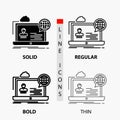 webinar, forum, online, seminar, website Icon in Thin, Regular, Bold Line and Glyph Style. Vector illustration