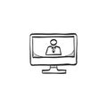 Sketch icon - Webinar Royalty Free Stock Photo