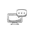 Sketch icon - Webinar Royalty Free Stock Photo