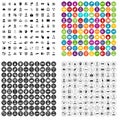 100 webinar icons set vector variant