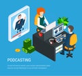 Webinar Isometric Colored Concept