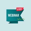 Webinar Live Label Vector Template Design Illustration Royalty Free Stock Photo