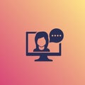 Webinar, online tutor icon
