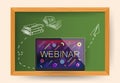 Webinar, online video training, tutorial podcast banner Royalty Free Stock Photo