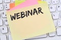 Webinar online workshop training internet learning teaching semi