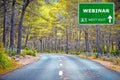 WEBINAR road sign against clear blue sky Royalty Free Stock Photo