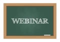 Webinar text on chalkboard Royalty Free Stock Photo