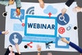 Webinar Web Webcast Technology Collaborative Concept Royalty Free Stock Photo