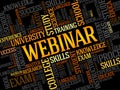 WEBINAR word cloud Royalty Free Stock Photo