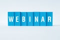 Webinar - word concept on building blocks, text Royalty Free Stock Photo