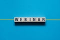 Webinar - word concept on cubes Royalty Free Stock Photo