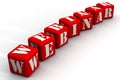 Webinar. The word made from red cubes Royalty Free Stock Photo