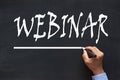 Webinar writing on blackboard Royalty Free Stock Photo