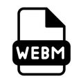 Webm file format video icons. web files label icon. Vector illustration Royalty Free Stock Photo